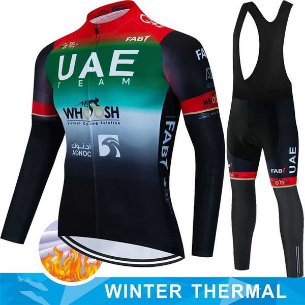 Cycling Jersey Sets Bicycle Clothes Cycling Winter Jersey Thermal UAE Man Set Fleece Mens Suit Cycle Clothing Mens Long Sleeve Jackets Bikin