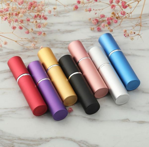Aluminium Perfume Bottle 5 ML Portable Refillable Glass Perfume-Bottle Aluminum Sprayer Empty Cosmetic Vial Perfume Atomizer Travel SN302