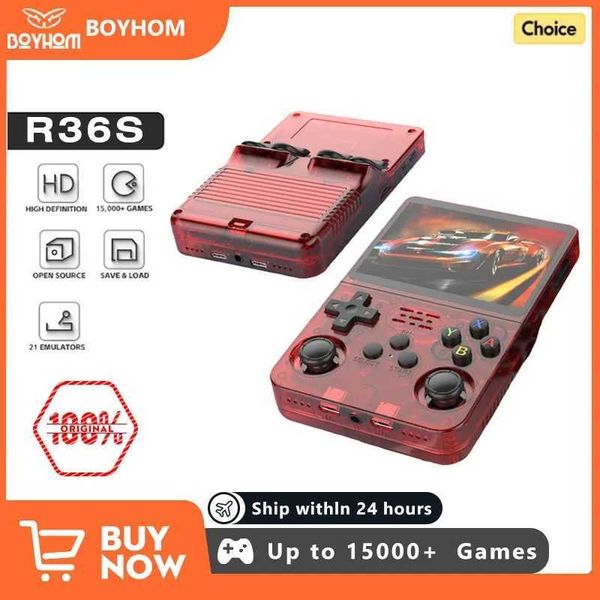 MAX 256G Retro Retro Handheld Console Linux System 3.5 polegadas IPS SN SN Pocket Video Player 2JOYSTICK 64G 128G GAMES R36S Z241219