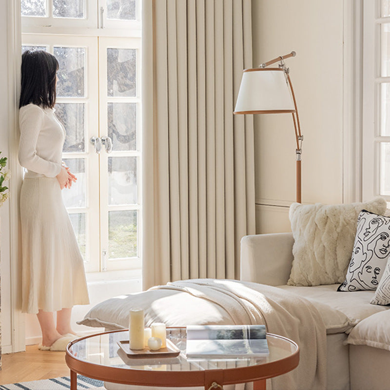 C8 original Mira cotton bean cotton curtain bedroom blackout curtain fabric wholesale finished product living room light luxury matcha green