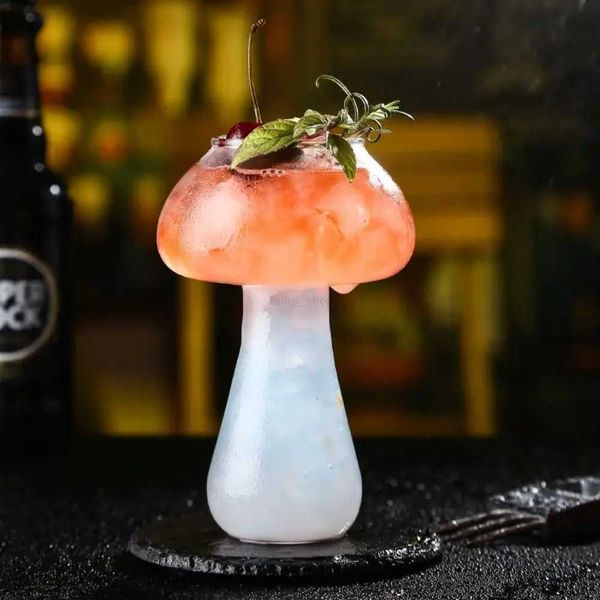 Mushroom Cocktail Glass Cup For drinks Beer Creative Clear Wine Glasses Coffee Cups Drinkware Bar ToolB240719