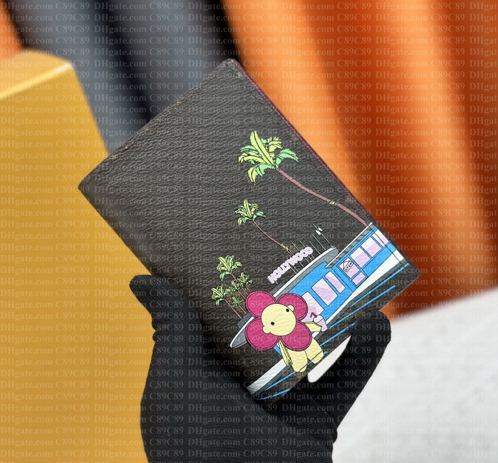 Designer Passport Holder Designer Card Holder Men Wallet Business Passport Booklet Women Cardholder Designers Genuine Leather Brand Passport Holders