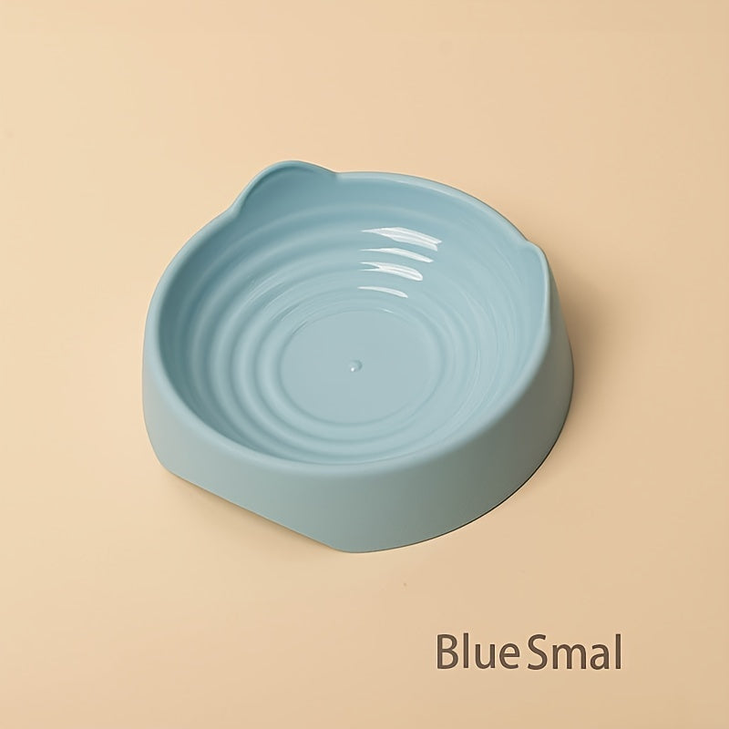 TEMU Cat Ear Shaped Cat Bowl, Plastic Cat Food Bowl Water Bowl Snack Basin, Pet Feeding Supplies