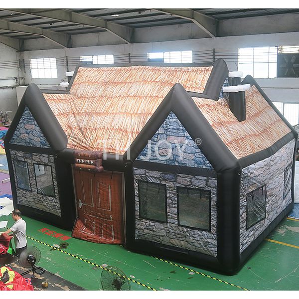 free air ship to door outdoor activities custom made 10x5m inflatable pub backyard Party Tent House Bar inn nightclub tent
