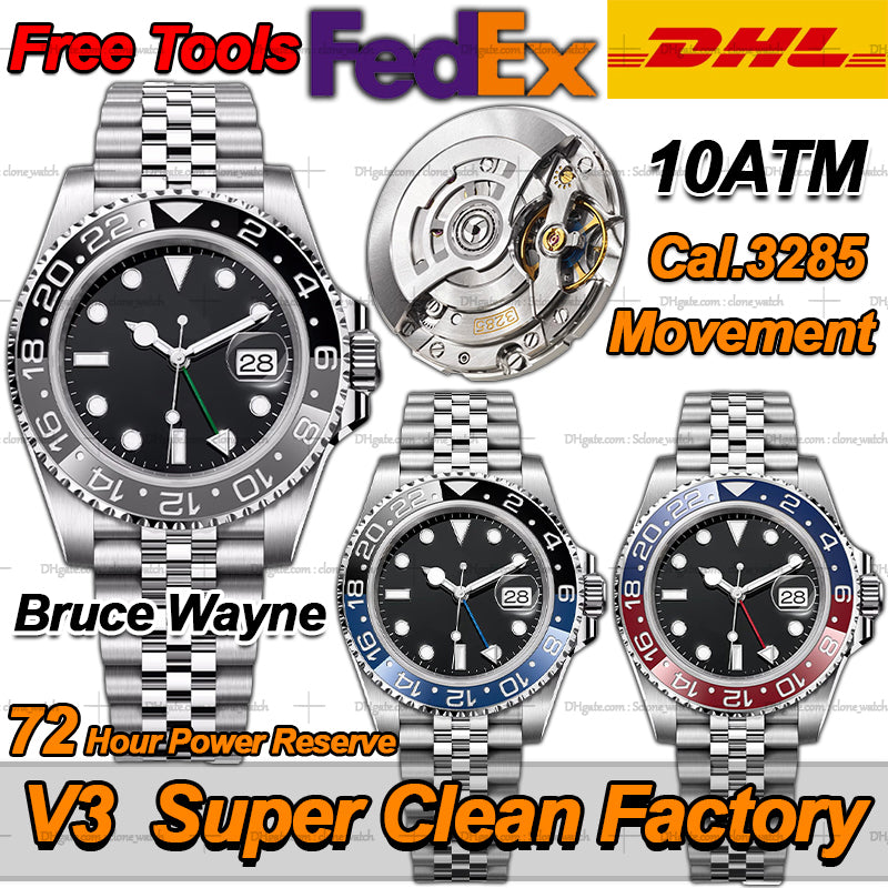 Men Watch Men Designer Watches Super Quality Montre Top Luxury V3 Clean Factory Mens Watch Automatic 3285 Movement Ceramic Bezel Luminous Diving 100