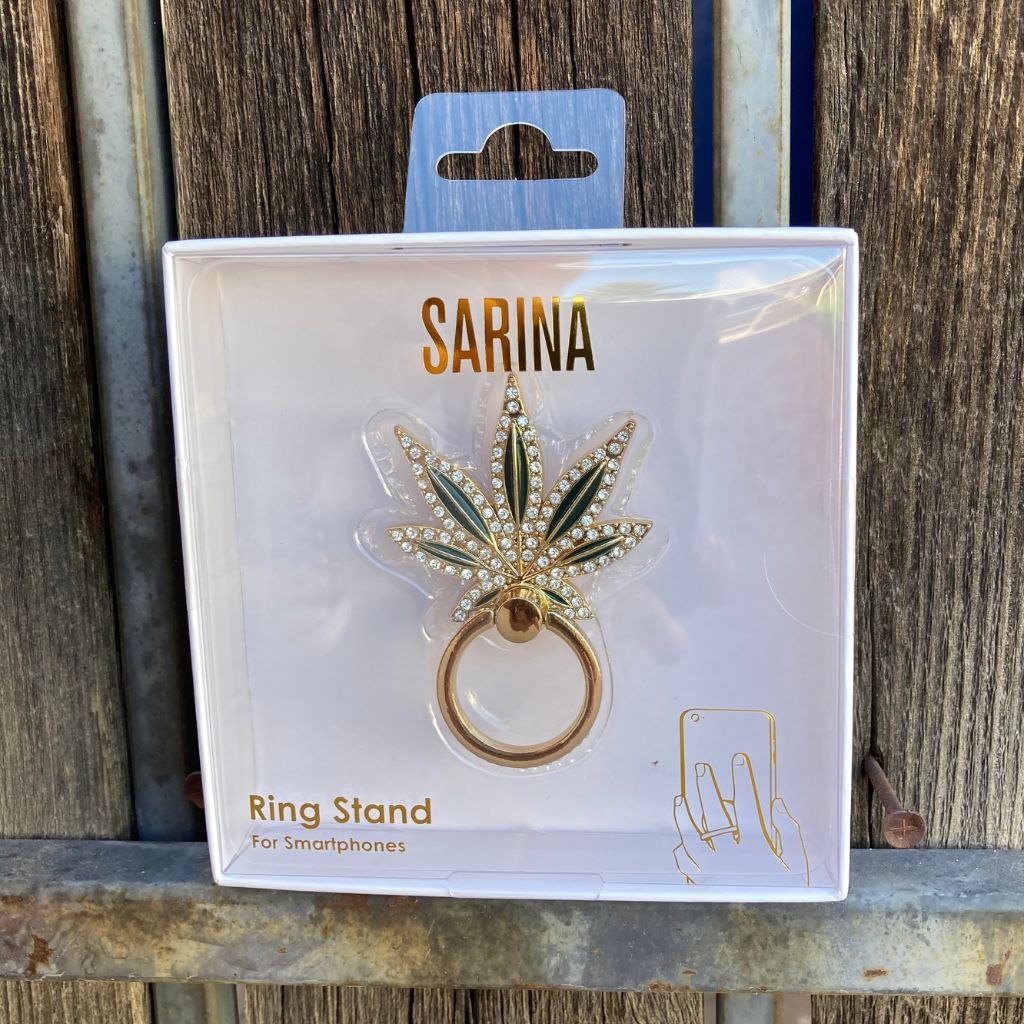 Sarina® Ring Stands for Smartphones - Green Leaf