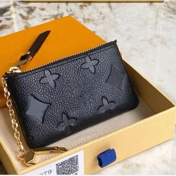 Womens Key Wallets Men Designer Fashion Coin Women Card Holder Genuine Leather Zipper Accessoires Purse Crossbody Bag