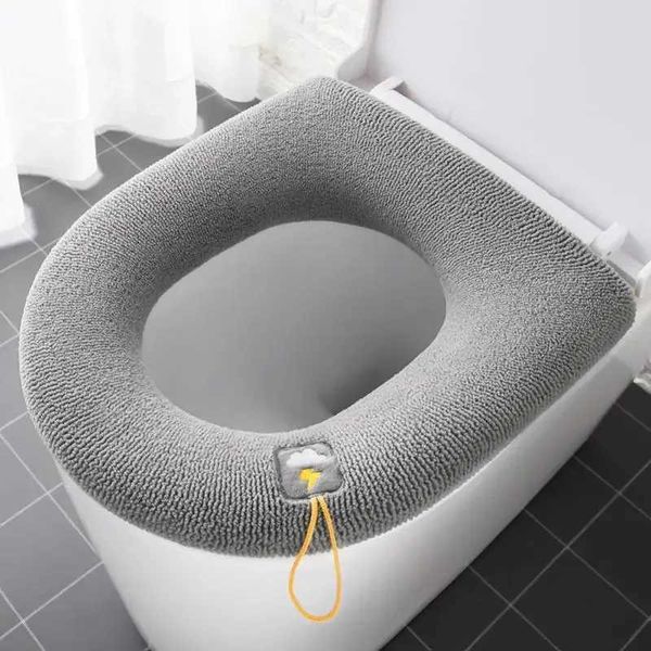 Thick toilet seat cover winter warm soft washable toilet seat cover toilet lid toilet lid toilet lid bathroom accessories W241204