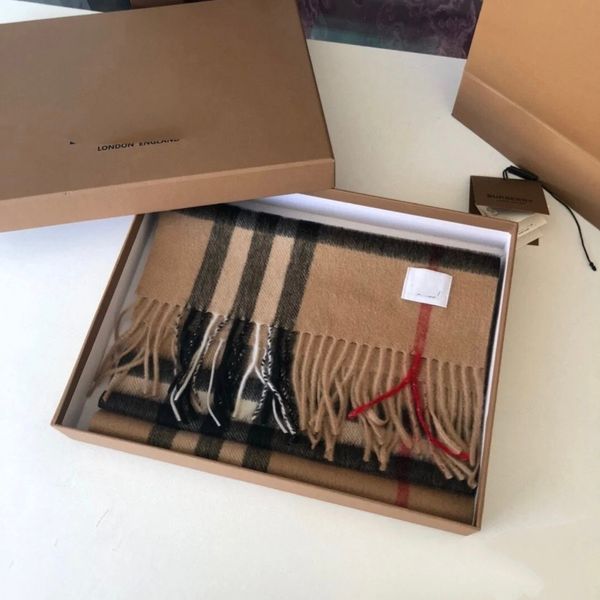 Scarves Designer Scarf % Cashmere Scarves Womens and mens Long Wraps Classic Plaid Women Man silk scarf designers with Embroidery H241214 UL