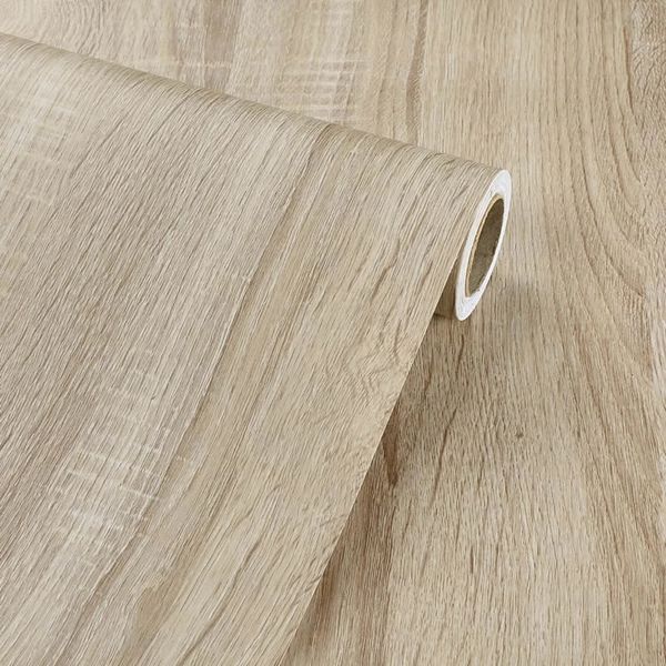 Wood Grain PVC Stickers for Wardrobe Table Furniture Waterproof Self Adhesive Wallpaper Home Decor Wall Papers 240312