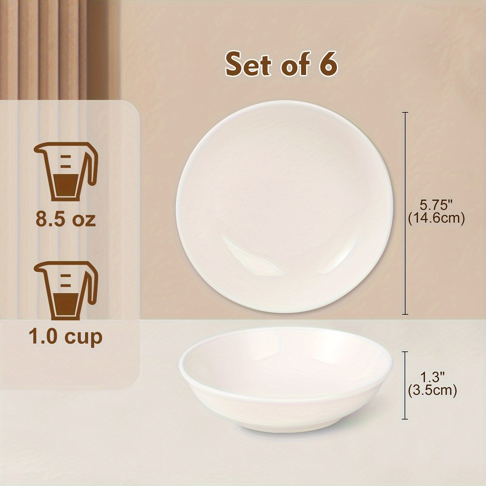 TEMU Small Cat Bowl - 5.75 Shallow Cat Bowl For - Cat Feeding Bowls - Cat Dish - Cat Plates - And Dishwasher Safe - Set Of 6