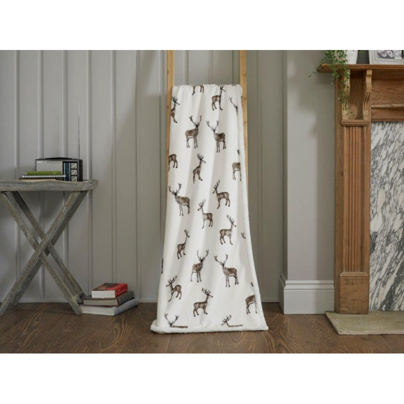 Deyongs Sterling Stag Fleece Throw