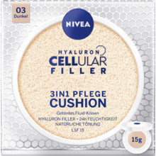 Nivea Hyaluron Cellular Filler 3 w 1 Care Cushion Makeup SPF15 - Lekko kryjący makijaż w gąbce 15 g 01 Light