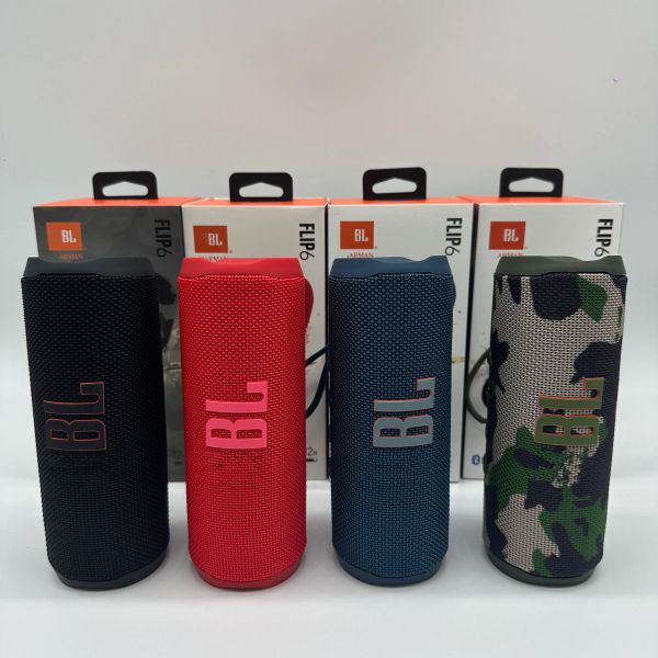 For Flip 6 Bluetooth Speakers Mini Portable Speaker IPX7 Waterproof Outdoor Stereo Bass Music Player BT 5.0 Wireless Speaker Independent FM