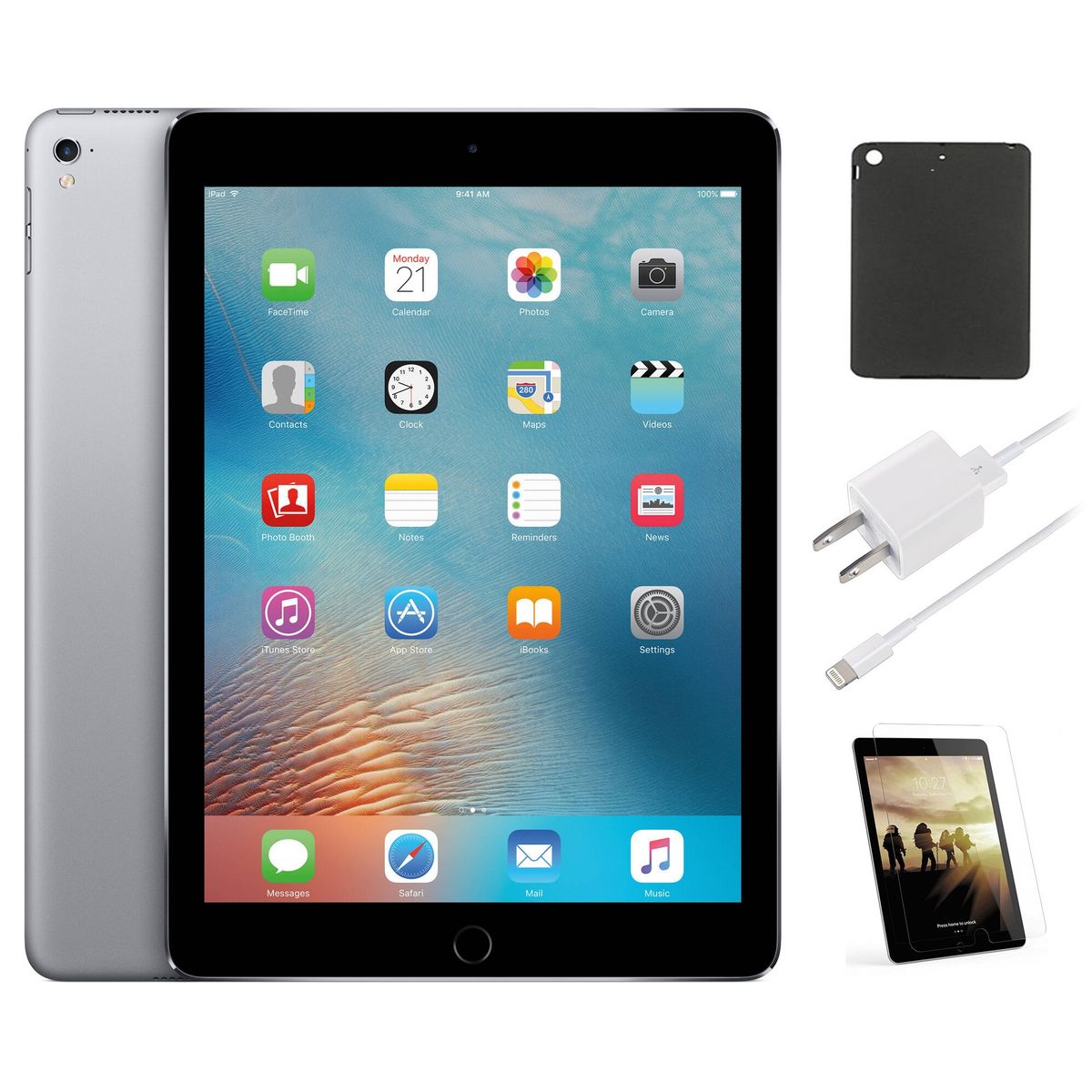 Apple® iPad Pro 9.7" Bundle with Case, Charger & Screen Protector (32GB) - Space Gray