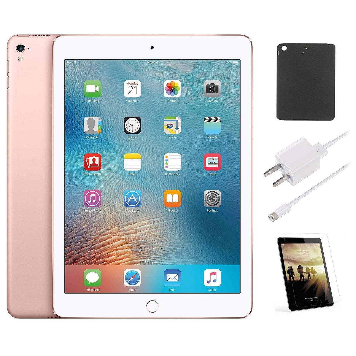 Apple® iPad Pro 9.7" Bundle with Case, Charger & Screen Protector (32GB) - Rose Gold