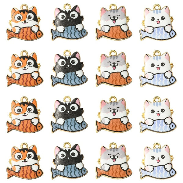 10pcs pendentifs en émail en alliage de placage en rack