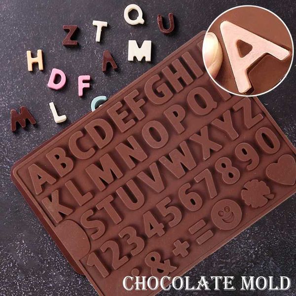 Silicone 26 alphanumeric chocolate baking mold DIY cake decoration candy jelly hot pot biscuit mold kitchen tool accessories W250108