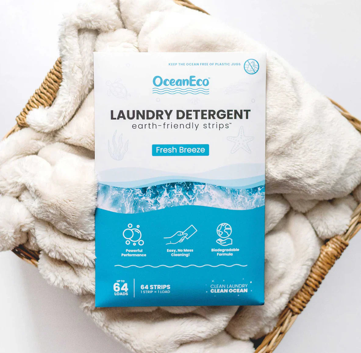 OceanEco&trade; Earth-Friendly Laundry Detergent Strips - Fresh Breeze