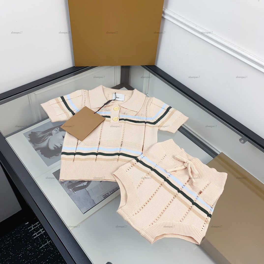 Top newborn jumpsuits Knitting design toddler romper kids designer clothes baby Crawling suit T-shirt and bodysuit A141X04N102