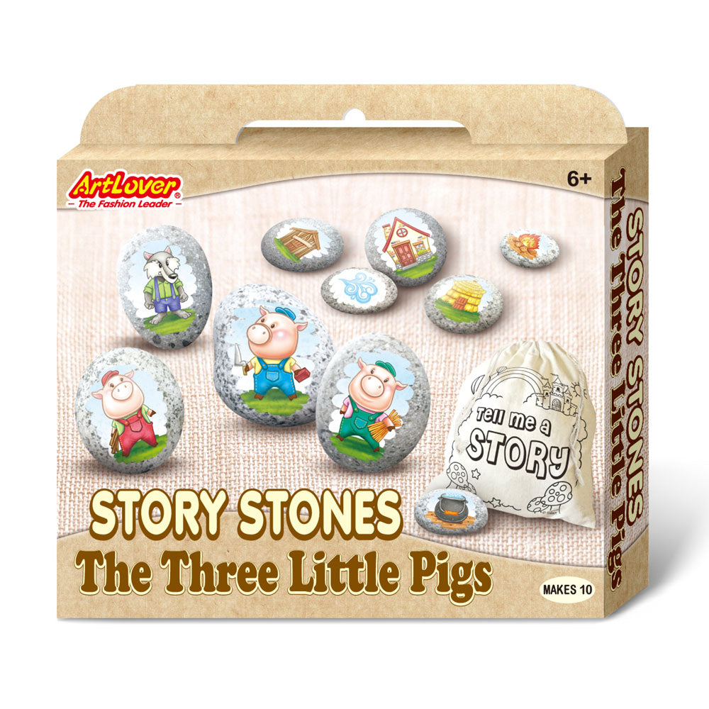 ArtLover® Story Stones Craft Kit - Three Little Pigs