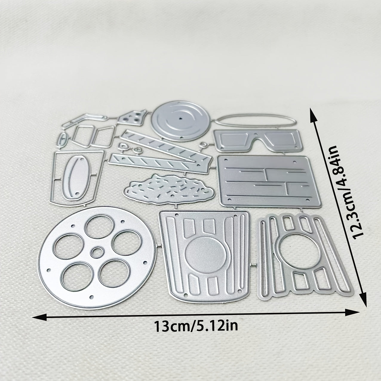 TEMU 1pc Film, Drinks, Popcorn, Movies Metal Stencil, Diy Scrapbooking Embossing Die Cut, Handmade Greeting Card Making Metal Cutting Dies, Gift Card