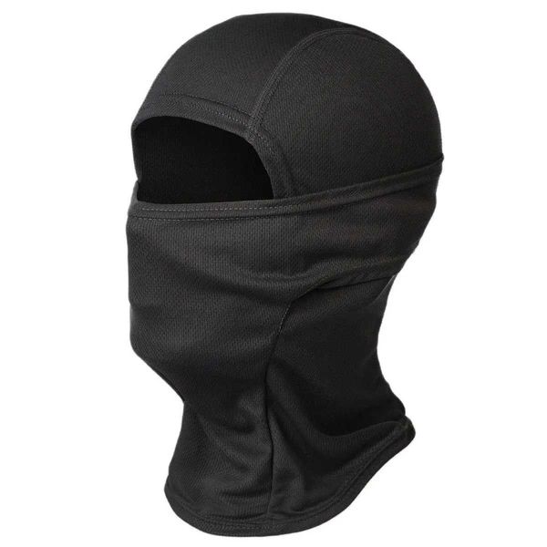 Balaclava black mesh breathable face mask for motorcycle used for tactical training in cycling skiing Y240923