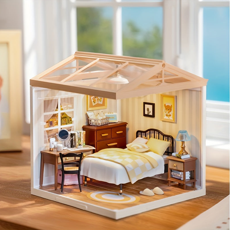 TEMU Rolife Super Creator Miniature Dollhouse Cozy -creator Kitchen- Bedroom Plastic Building Teens Gift