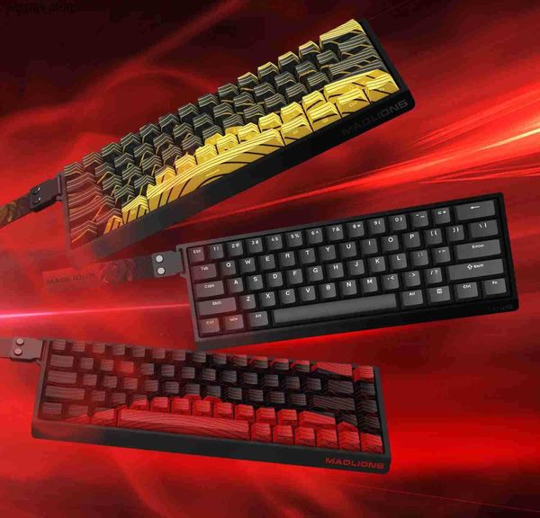Keyboards Madlions Mad60 He Mad68 He Magnetic Switch Mechanical Keyboard Wired Keyboard Esports Low Latency Custom Hot Wap Keyboard L240910