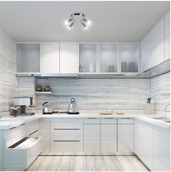 4-6 Head LED Ceiling Light GU10 Rotatable Angle Adjustable Lamp Black Silver for Living Room Bedroom AC85-265v Spot Lighting