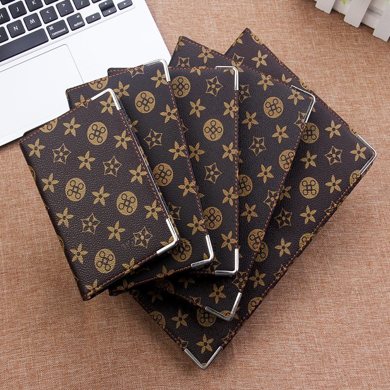 16-18 Notebook Trendy Printed Leather Cover Journal Student Portable Business Diary 250818
