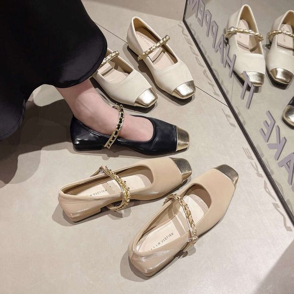 2024s Women Shoes Low Heel Gentle Style New Design Shallow Dress Wear Casual Shoes Black Free shipping