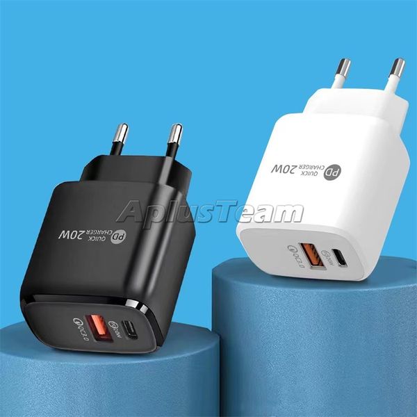 USB travel Wall Charger 5v 2a US EU UK Plug Type-c USB-C PD 12W NOT 20W Dual Ports Power Adapter Fast Charging fast Chargers for Smart Phone
