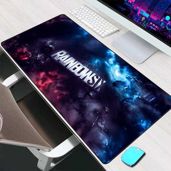 Mouse Pads Wrist Rests Rainbow Six Siege Mouse Pad Large Gaming Accessories Mouse Mat Keyboard Mat Desk Pad Computer Mousepad PC Gamer Lapto