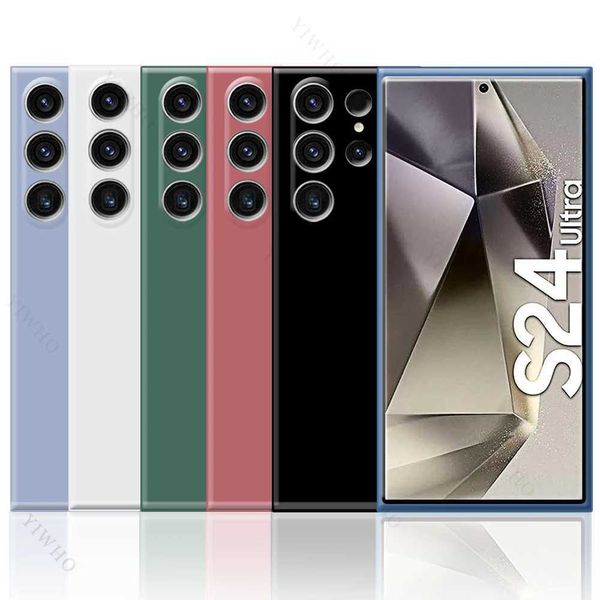 High Quality Liquid silicone phone case suitable for Galaxy S24 Ultra S23 FE S22 Plus S21+S23fe S20 FE shockproof ordinary back cover O24120