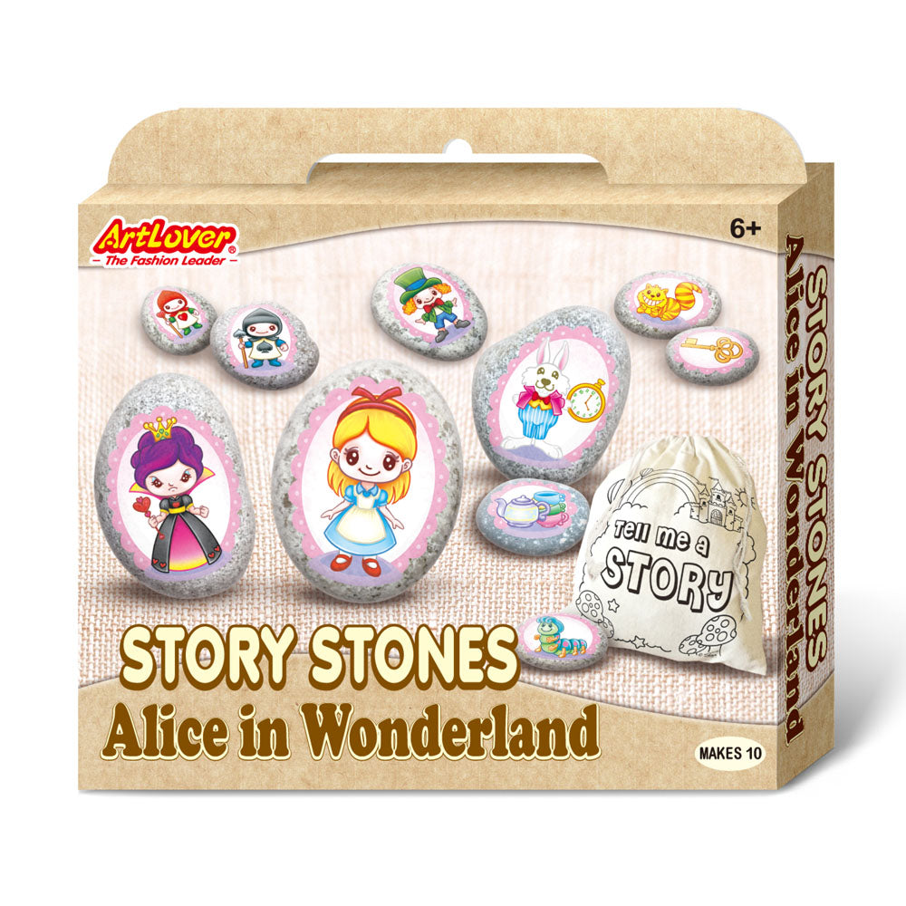ArtLover® Story Stones Craft Kit - Alice In Wonderland