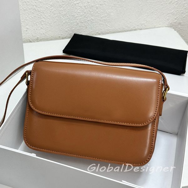 triomphe designer cross body bag women luxury handbag genuine leather flap crossbody wallet purses premium calfskin tote shoulder bags brown