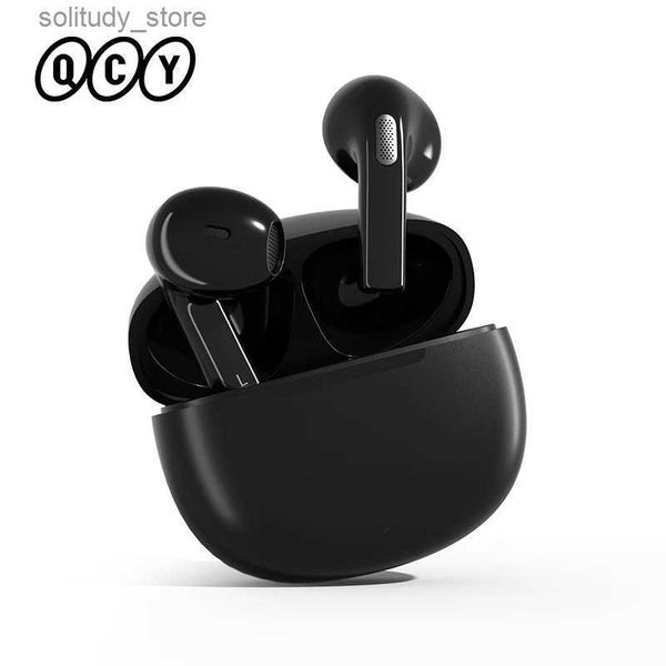 Cell Phone Earphones QCY T20 wireless earphones Bluetooth 5.3 TWS 13mm large driver HIFI 4 microphones ENC high-definition call 68ms low lat