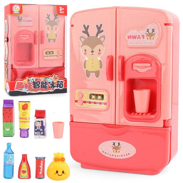 Kitchens Play Food Children Simulation Refrigerator Kitchen Toys Kids Pretend Role Set House Girls Gift Furniture Juguetes 221123