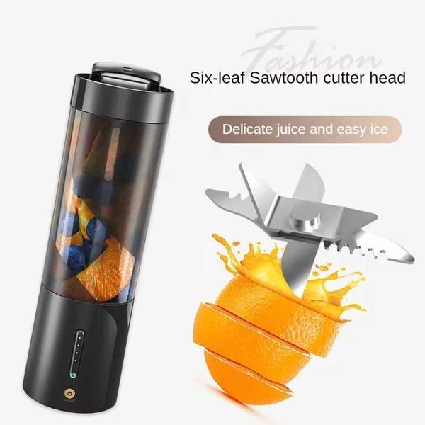 Juicers 2024 New Portable Handheld Juicer 6-Blades Fast Mixing 4000mAh Capacity Magnetic Charging Household Waterproof Juice Machine J241114
