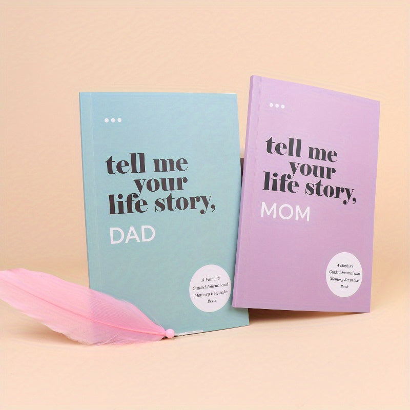 TEMU 2pcs "" Journals - Guided Memory Books For Parents, English Language Keepsake Diaries | Perfect Gift For , Father's Day, Birthdays, Christmas Me