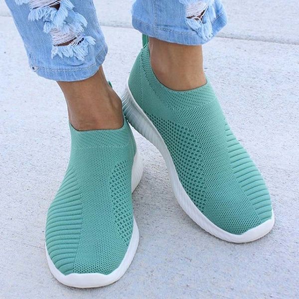 Walking Dress Women Fashion Casual Flat Platform Sock Chunky Sneakers Slip On Shoes Woman Mujer 230718 7163