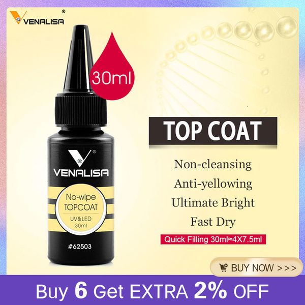 Nail Polish Venalisa Super Quality Refill Package Soak Off UV LED No Wipe Top Coat Base Matt Tempered Top Coat Camouflage Jelly Nail Gel 230
