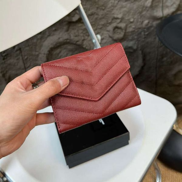 designer bag short wallet purse mini card holder genuine leather coin purse women clutch bags burgundy wallets wallet designer mens wallet d