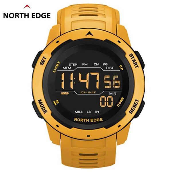 North Edge Mars Mens Digital Watch Mens Military Sports Watch Waterproof 50M Pedeter Calorie Stopwatch Hour Al Clock Y241114