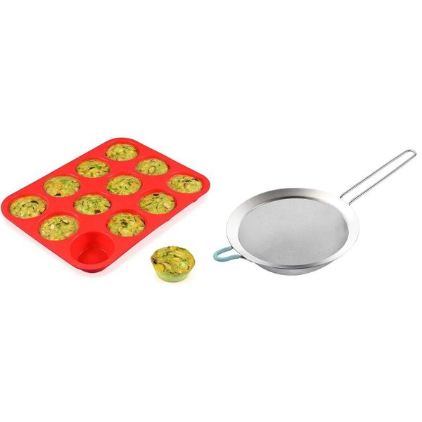 Silicone ffin Panffin Pan Kitchen UtensilsStrainer Non-Stick Silicone Great For Making ffin Cakes Tart Bread(2 Pcs)T250118