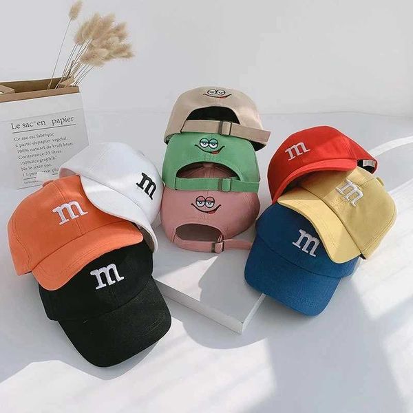Kids Baseball Cap Childrens Hat for Lovely Baby Cotton Breathable Kids Hats Girl Boy Caps M Letter Embroidered Hat for Boy Z250118