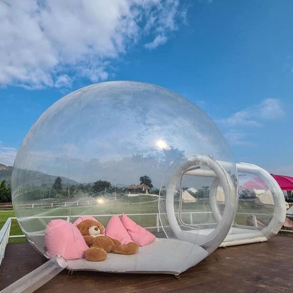 Children inflatable tent bubble house foldable tents big fold elastic portable autumn camp geometric typea on pond trendy plastic dates go o