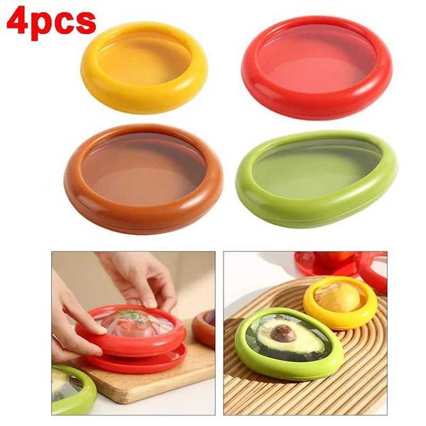 Reusable food box half cut fresh and stretchable film storage container fruit protection seal cover kitchen tools Y241104