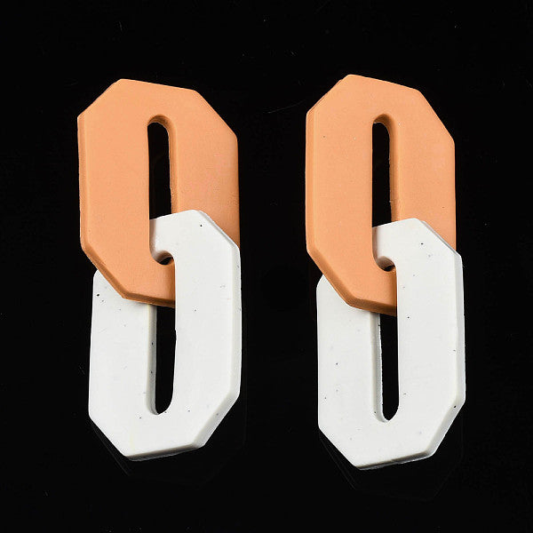 Handmade Polymer Clay Linking Rings